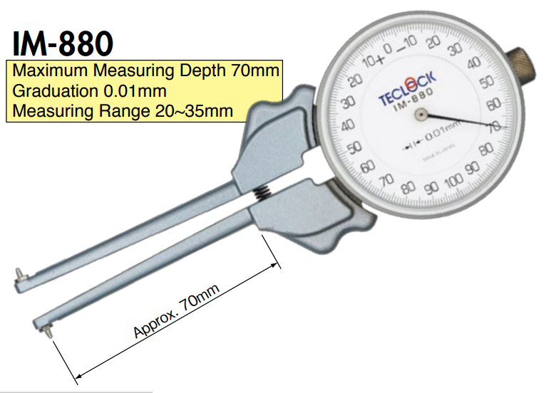 Ảnh của Thước nhíp đo độ dày Dial Depth Gauge Model : IM-880, IM-881, IM-882