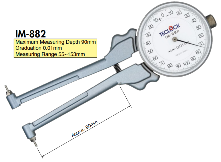 Ảnh của Thước nhíp đo độ dày Dial Depth Gauge Model : IM-880, IM-881, IM-882